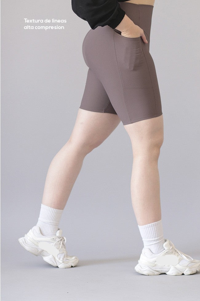 Short Deportivo Lycra Colombiana Gala Sport Pocket Mora