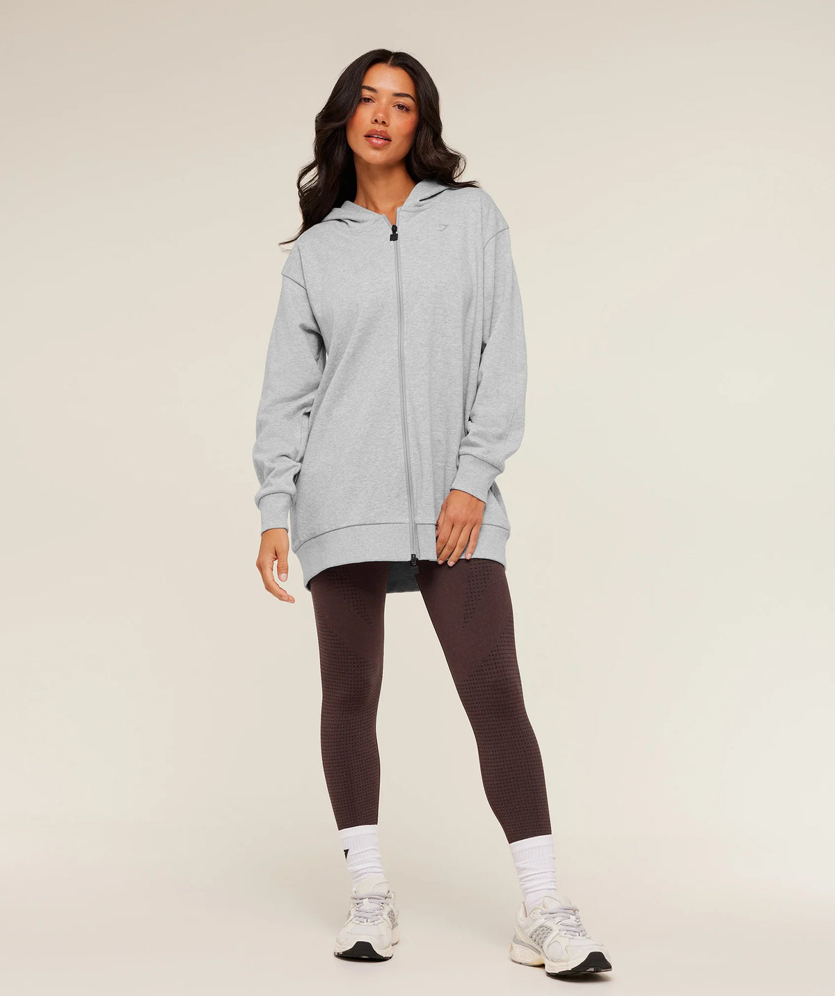 Covered Longline Zip Up Hoodie Gymshark