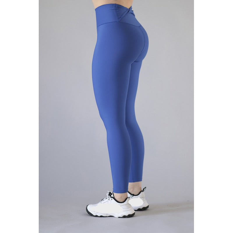 Legging Deportivo Lycra Colombiana Gala Sport Elite Diamond Azul Crut Azul D Ch/m