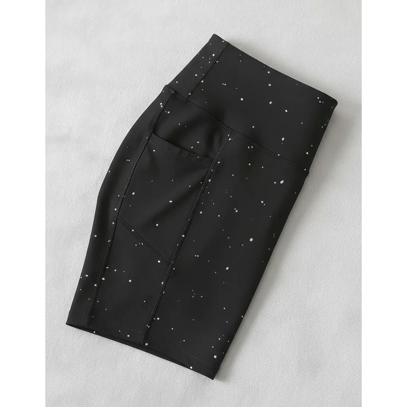 Biker Short Deportivo Colombiano Gala Sport Elite Glam Negro Bikbo Grounge Plata Negra G/xg