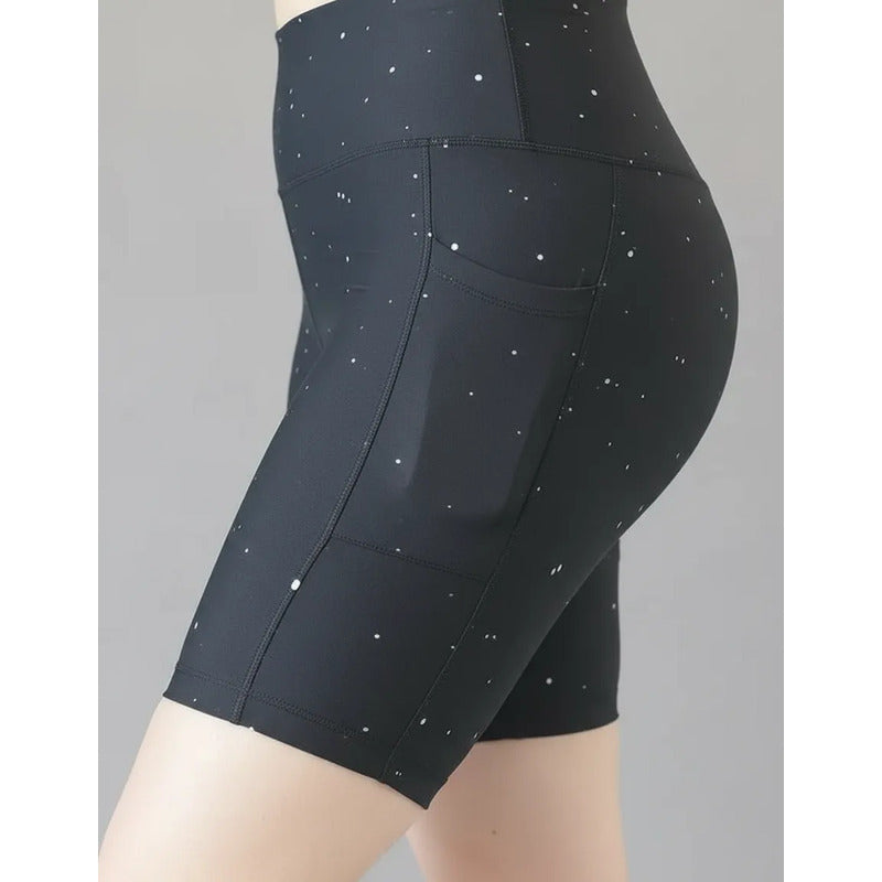 Biker Short Deportivo Colombiano Gala Sport Elite Glam Azul Oscuro Bikbo Grounge Plata Azul P Ch/m