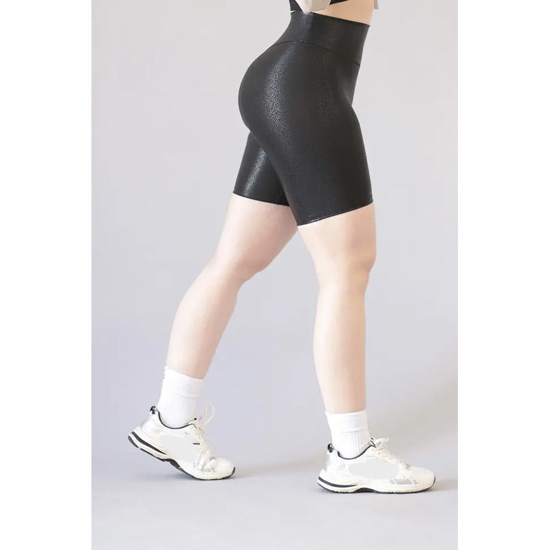 Biker Short Deportivo Lycra Colombian Gala Sport Elite Sneak Negro Biker Basico Leochi Negra Ch/m