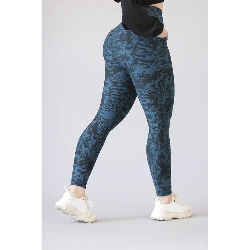 Legging Deportivo Lycra Colombiana Gala Sport Elite Pom Camu