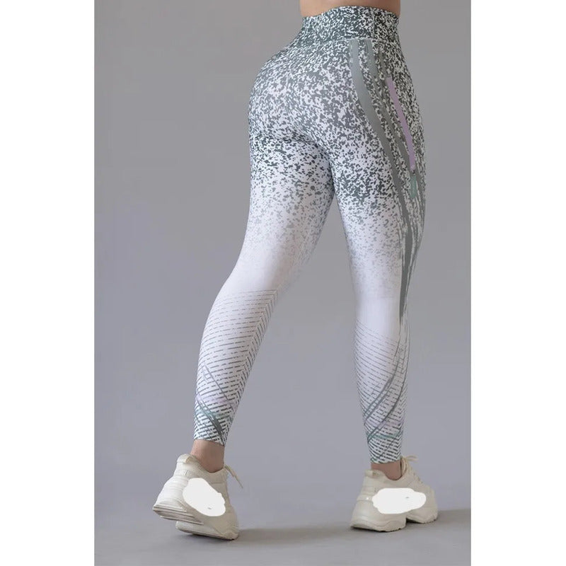 Legging Deportivo Lycra Colombiana Gala Sport Marina Blanco Basica 4960 Puntos Ch/m