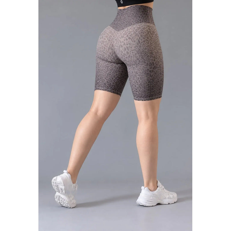 Short Deportivo Lycra Colombiana Gala Sport Elite Lennon Gris Velvet Biker Sf 7717 Animal Ch/m