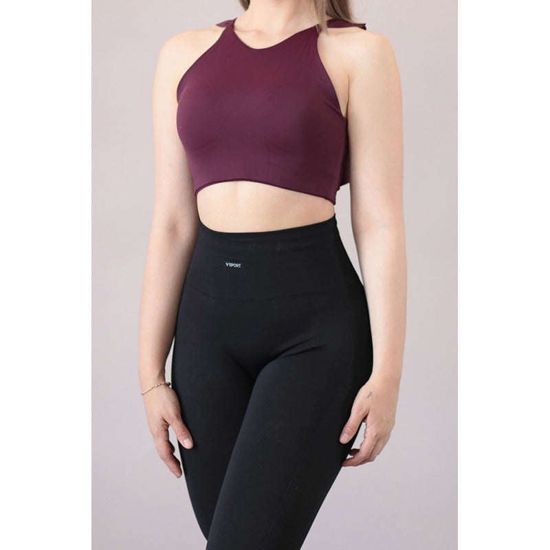 Blusa Top Manga Corta Lycra Deportiva Gala Sport Wo Lineas