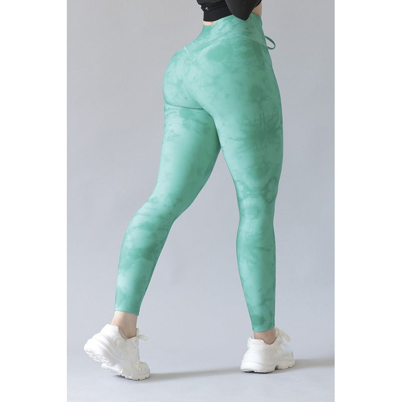 Legging Deportivo Lycra Colombiana Gala Sport Elite Turquesa
