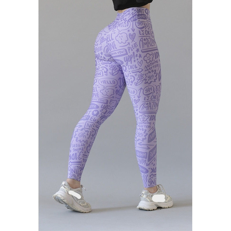Legging Deportivo Lycra Colombiana Gala Sport Push Up Nuez