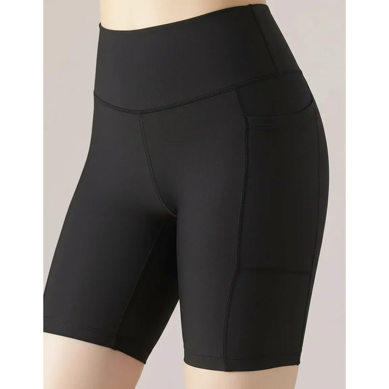 Biker Short Deportivo Lycra Colombiana Gala Sport Elite Well Negro Bikbo Negra N Ch/m