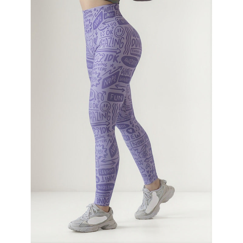 Legging Deportivo Lycra Colombiana Gala Sport Push Up Nuez
