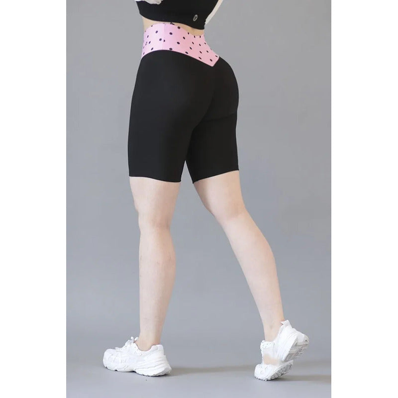 Biker Short Deportivo Colombiano Gala Sport Elite Glam Negro Push Up Biker Negra 7329 Ch/m