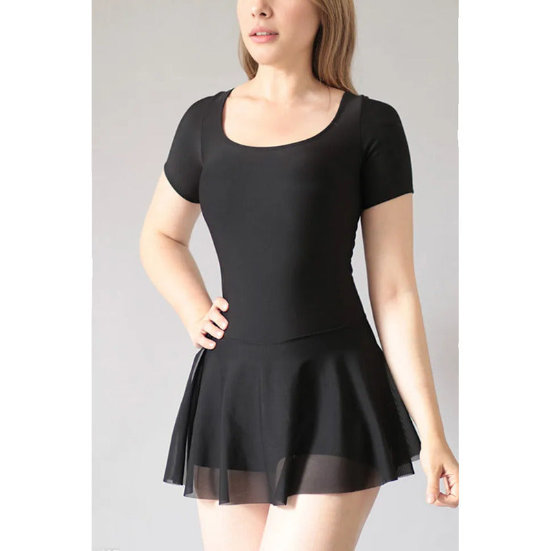 Legging Jumpsuit Lycra Colombiana Gala Sport Enterizo Mua Negro Mlon Falda Short Crown Mesh Negra Ch/m/g