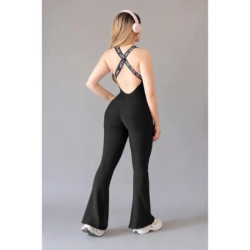 Legging Jumpsuit Lycra Colombiana Gala Sport Enterizo Text Negro Enterizo Elite Push Up Entel Acm Negra Ch/m/g