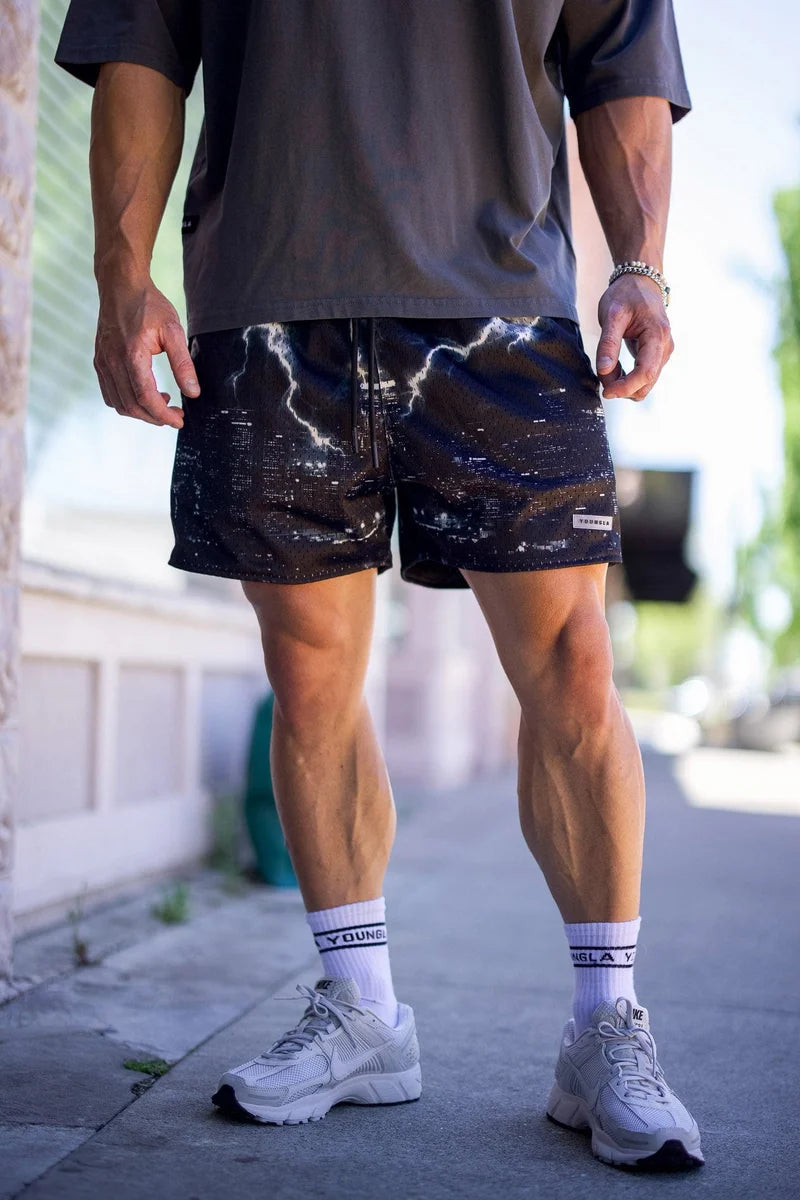 1111 - Skulls & Roses Reversible Shorts Youngla