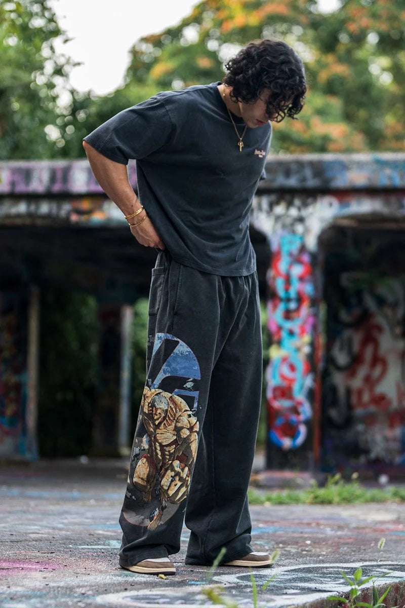 2128 - AOT© x YLA Baggy Joggers Youngla