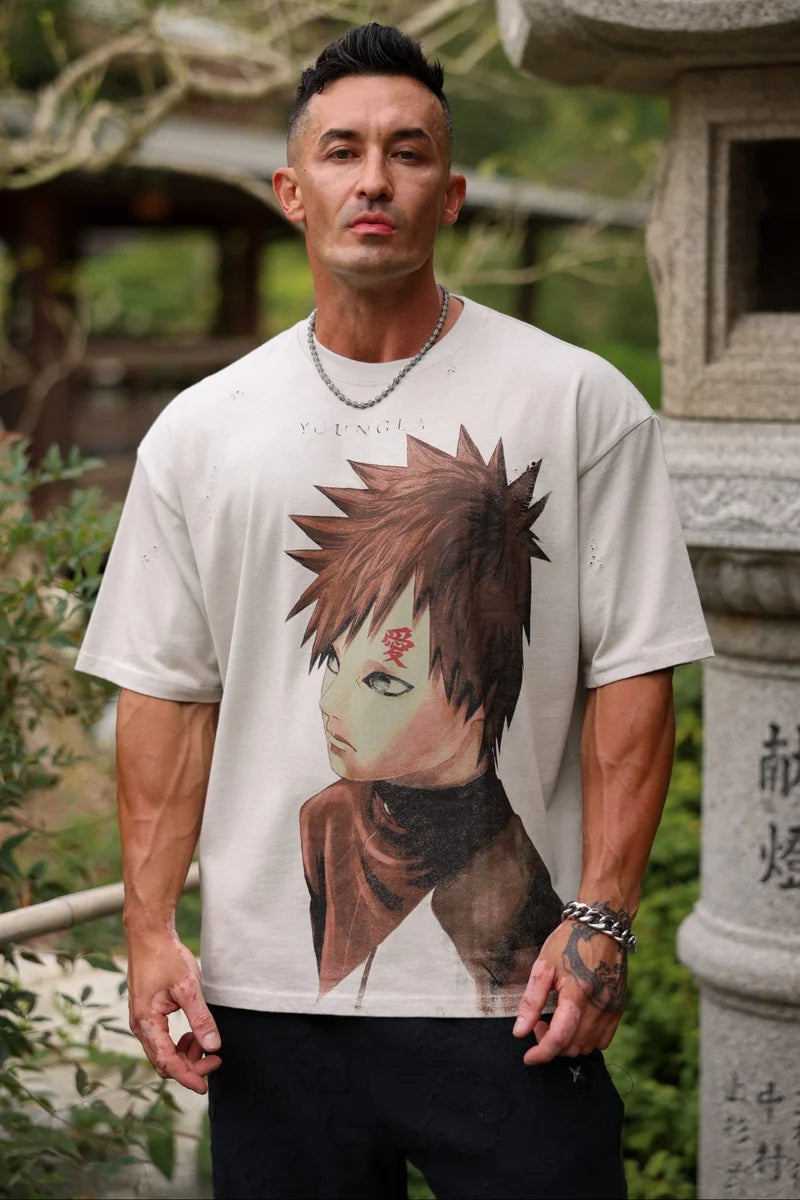 4318 - Naruto Distressed Tees Youngla