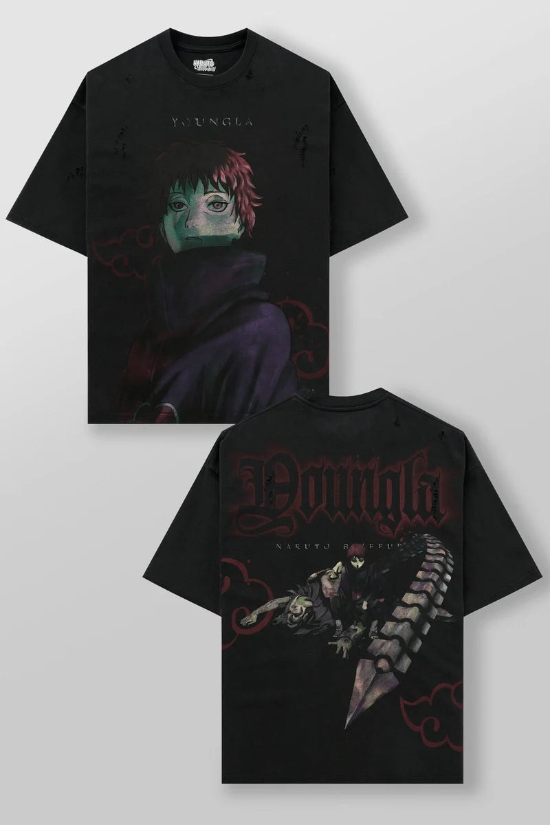 4318 - Naruto Distressed Tees Youngla