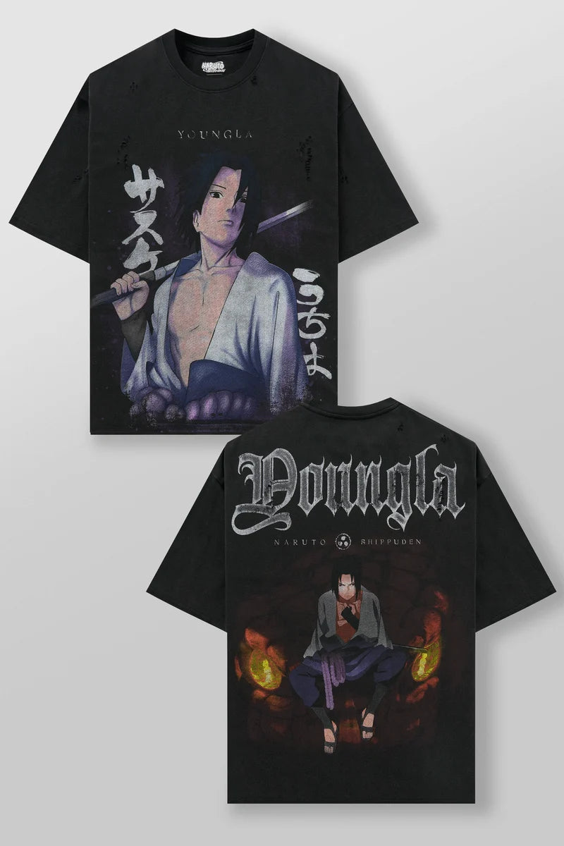 4318 - Naruto Distressed Tees Youngla