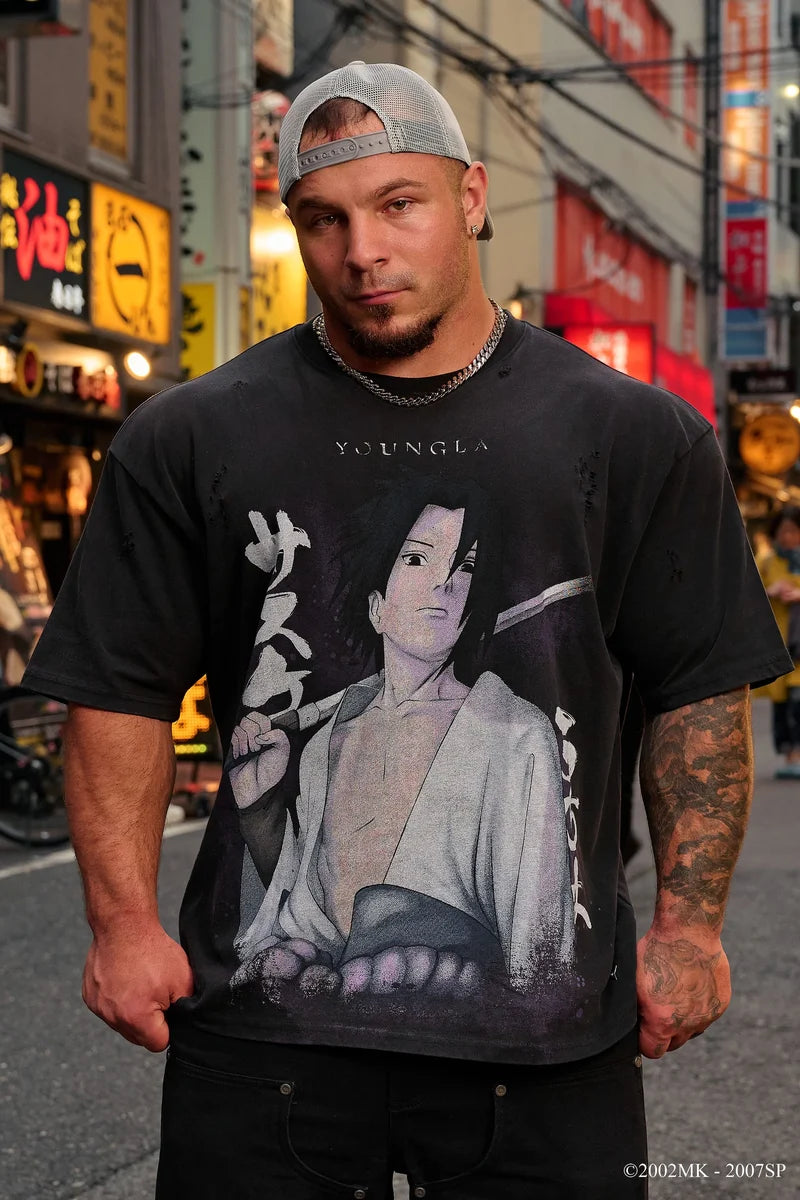 4318 - Naruto Distressed Tees Youngla