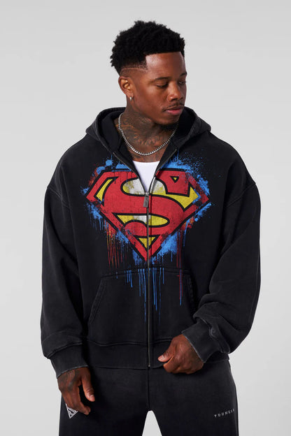 5011 - Superman Drip Zip-Ups Youngla