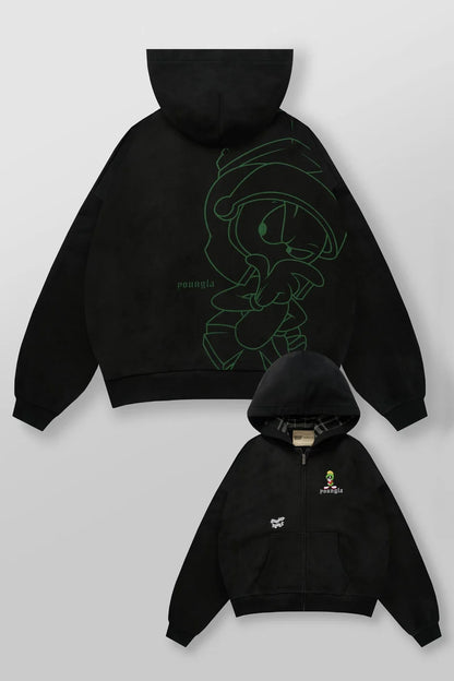 5257 - Looney Tunes Plaid Zip-Ups Youngla