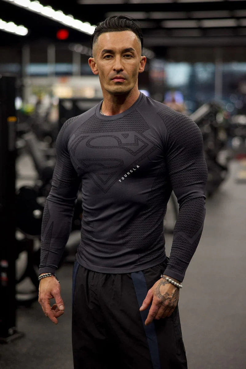 8066 - Superman Compression Longsleeves Youngla