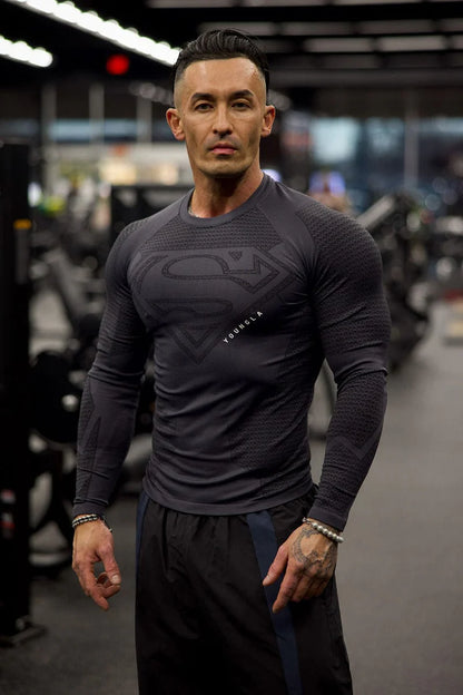 8066 - Superman Compression Longsleeves Youngla
