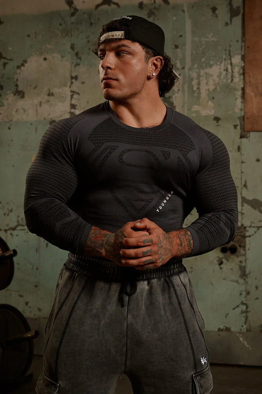 8066 - Superman Compression Longsleeves Youngla