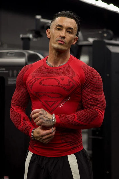 8066 - Superman Compression Longsleeves Youngla