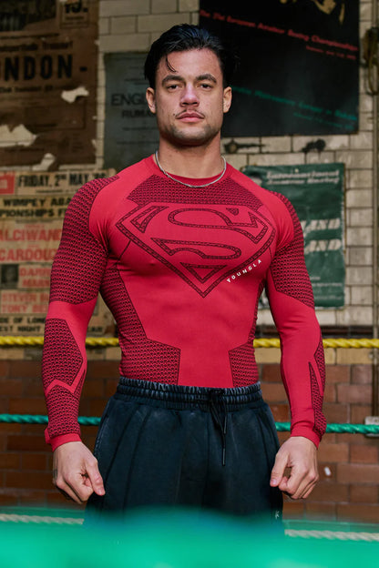 8066 - Superman Compression Longsleeves Youngla