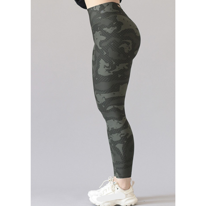 Legging Deportivo Lycra Colombiana Gala Sport Elite Yatzil Verde Musgo Push Up Trs 5220 Camu Ch/m