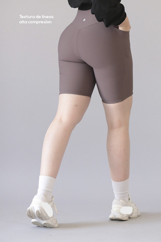 Short Deportivo Lycra Colombiana Gala Sport Pocket Mora