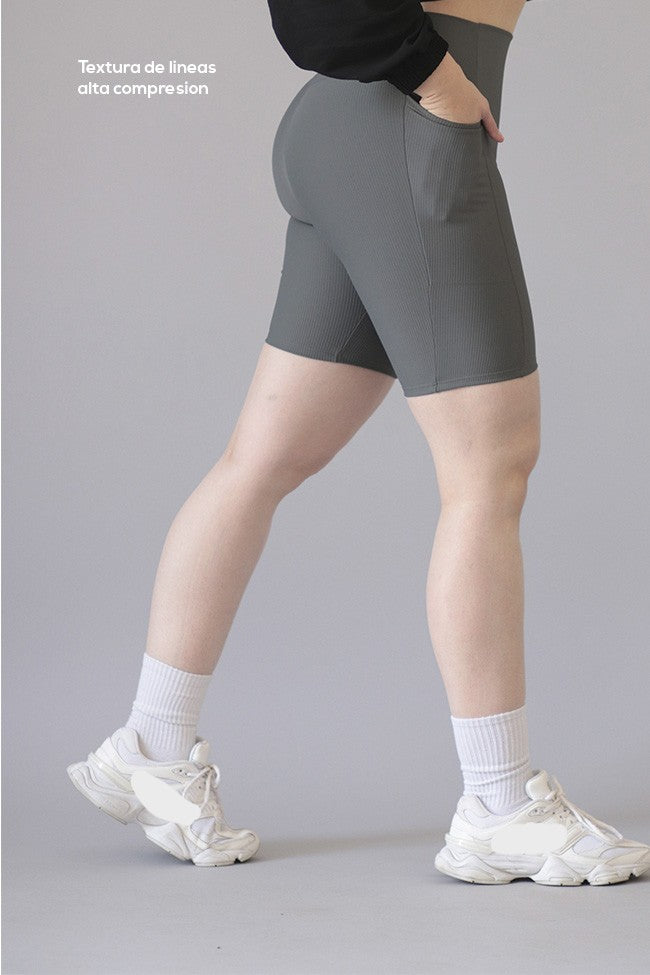 Short Deportivo Lycra Colombiana Gala Sport Pocket Mora