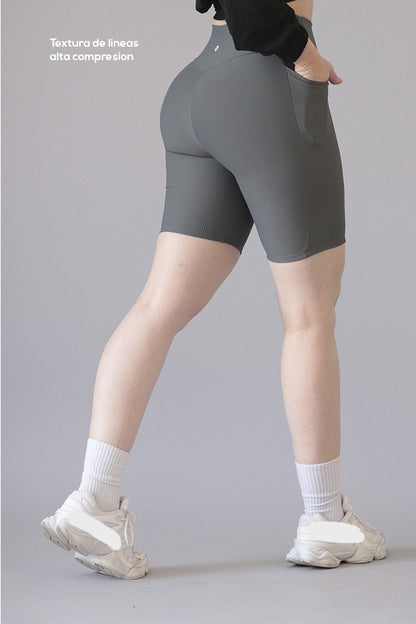Short Deportivo Lycra Colombiana Gala Sport Pocket Mora