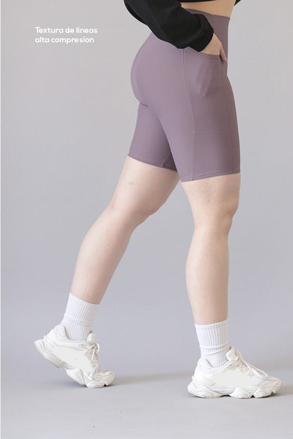 Short Deportivo Lycra Colombiana Gala Sport Pocket Mora