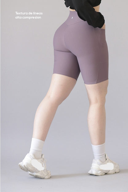 Short Deportivo Lycra Colombiana Gala Sport Pocket Mora