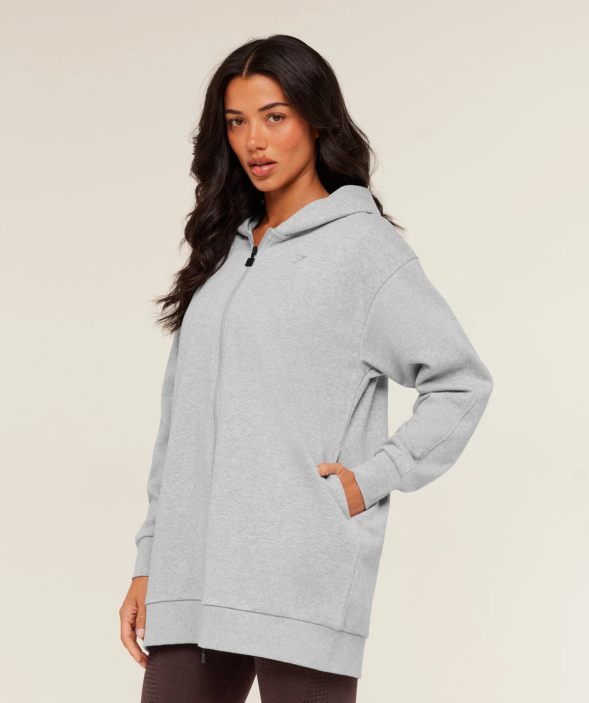 Covered Longline Zip Up Hoodie Gymshark