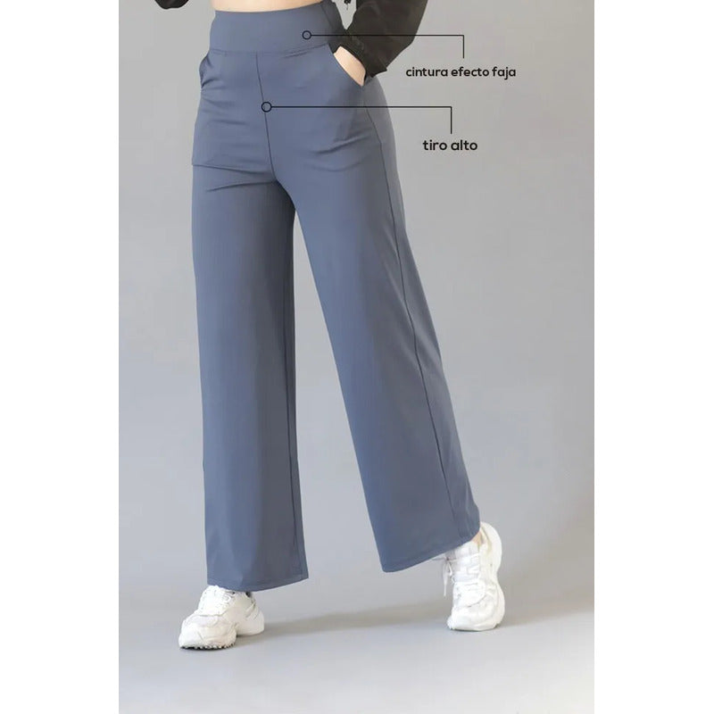 Pants Deportivo Gala Sport Guady Azul Acero Pants Wide Leg Oysh 25007 Azul Marino M