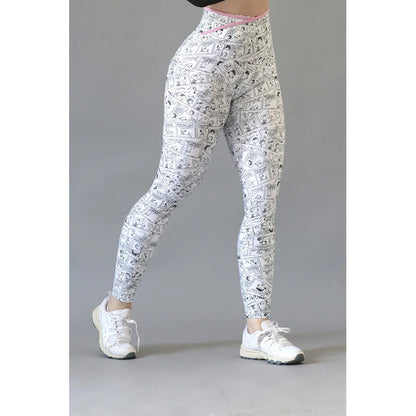 Legging Lycra Deportivo Colombiano Galasport Elite719 Snoopy Blanco Envebi 7621 Snoopy Ch/m