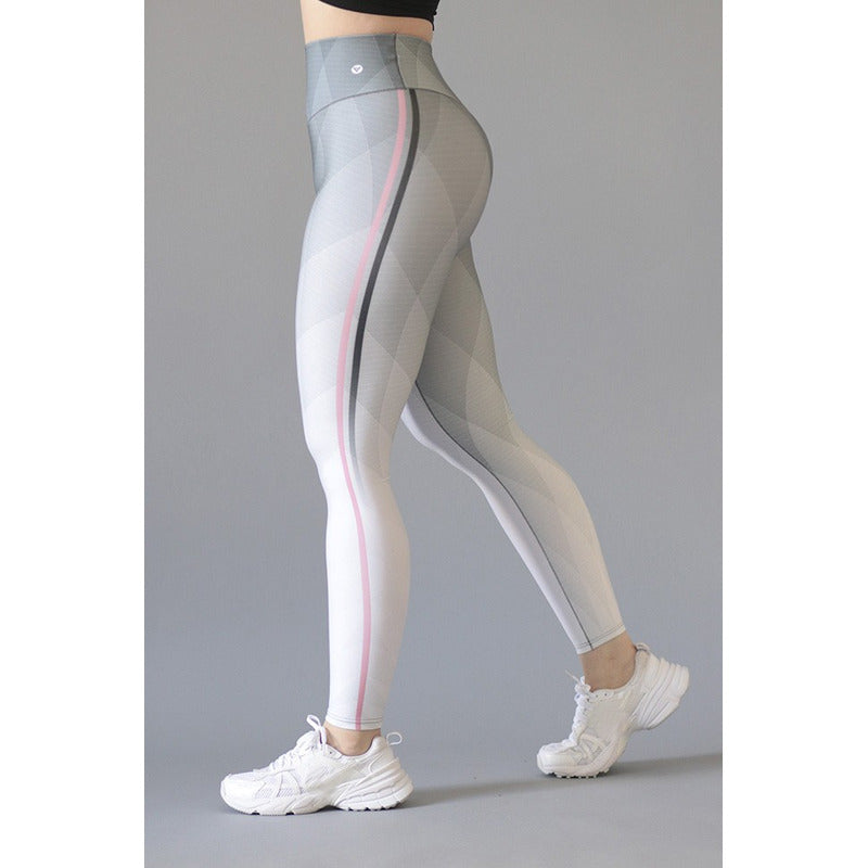 Legging Deportivo Lycra Colombiana Gala Sport Elite Tap Gris Poin 6671 Design Ch/m