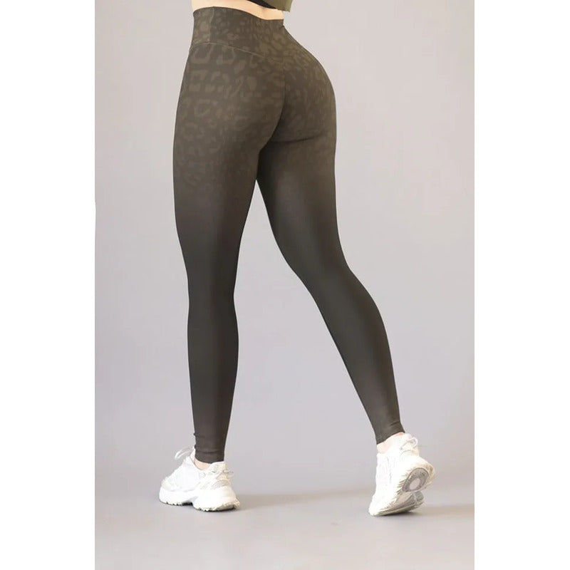 Legging Deportivo Lycra Colombiana Gala Sport Push Up Nuez