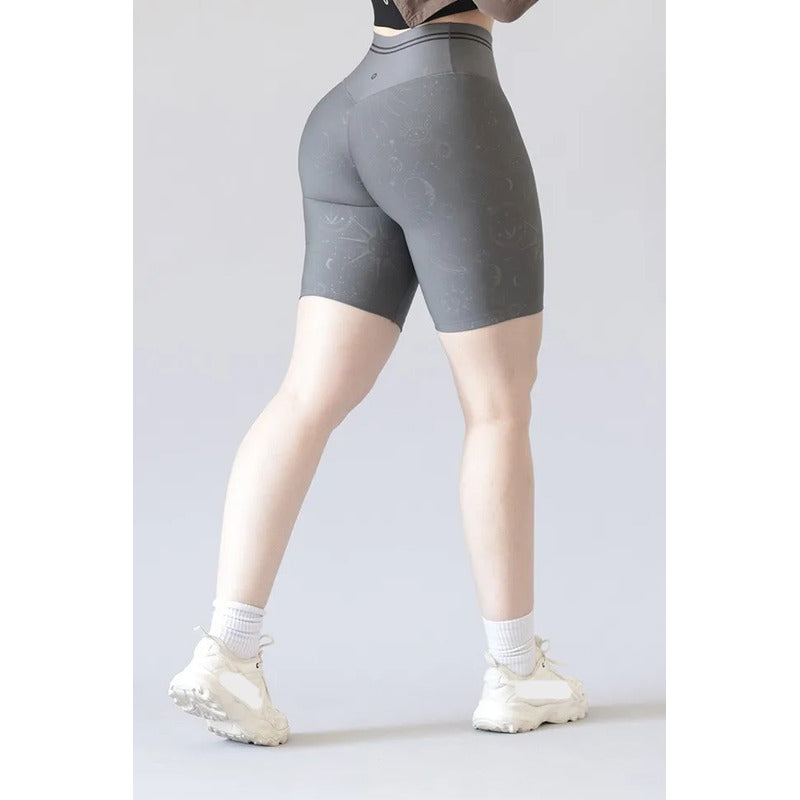 Short Deportivo Lycra Colombiana Gala Sport Elite Orion Gris Push Up Biker 6142 Kyk Gris Ch/m