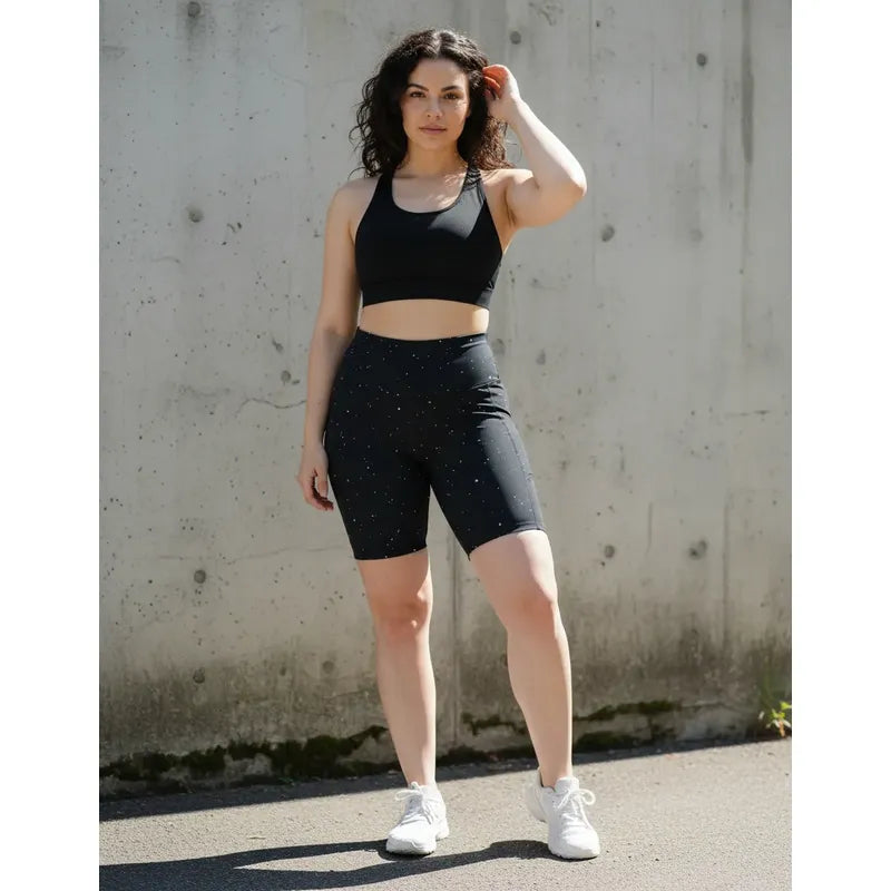 Biker Short Deportivo Colombiano Gala Sport Elite Glam Azul Oscuro Bikbo Grounge Plata Azul P G/xg
