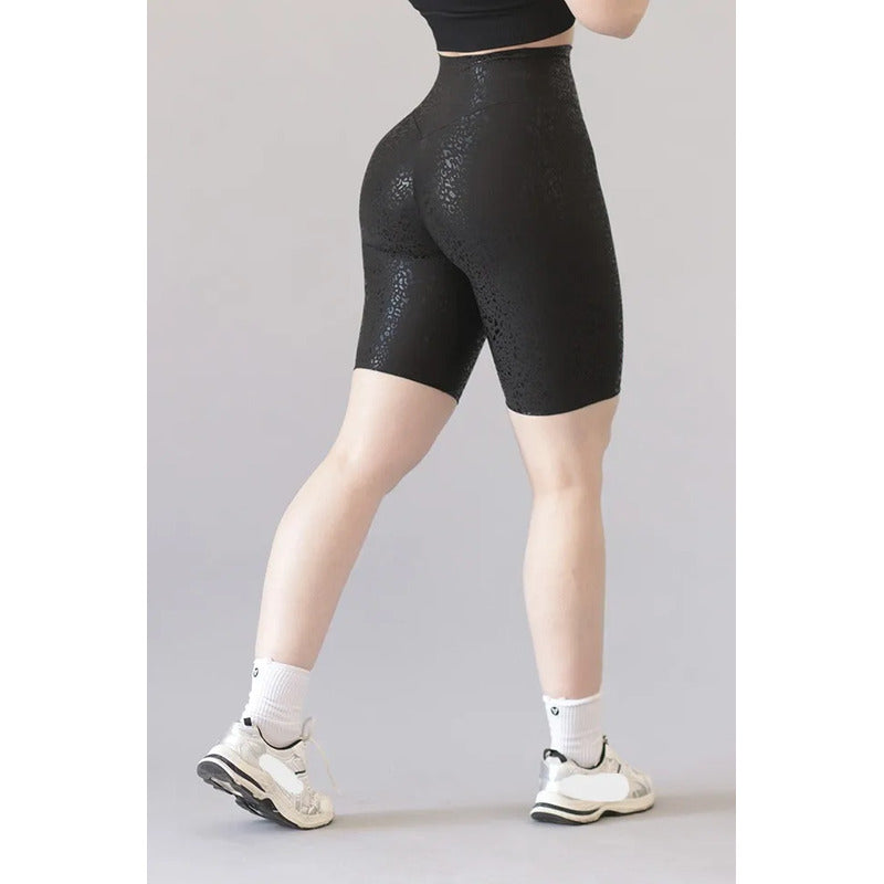 Short Deportivo Lycra Colombiana Gala Sport Saturn Negro Push Up Biker Manf Negra G/xg