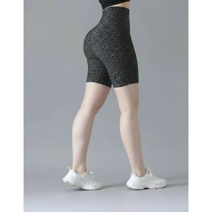 Biker Deportivo Lycra Colombiana Gala Sport Elite West Gris Oscuro Push Up Biker 7399 Leopardo Ch/m
