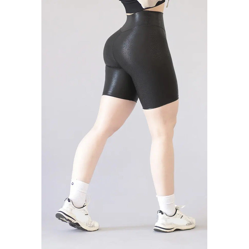Biker Short Deportivo Lycra Colombian Gala Sport Elite Sneak Negro Biker Basico Leochi Negra Ch/m