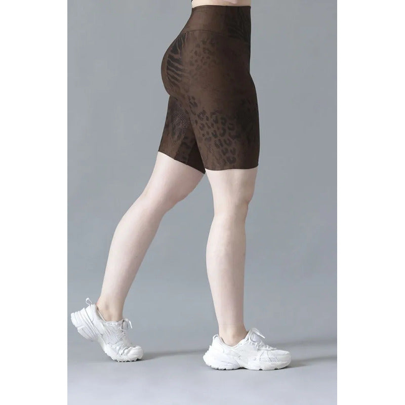 Biker Deportivo Lycra Colombiana Gala Sport Elite Slinky Marrón Oscuro Push Up Biker 7345 Design Ch/m