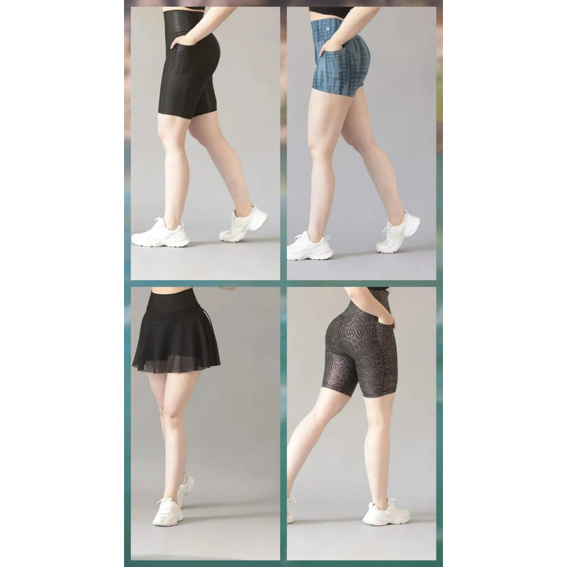 Kit 3 Prendas Deportivas Dama Biker Short O Falda Multicolor Preguntar Por Modelos Disponibles Ch/m/g
