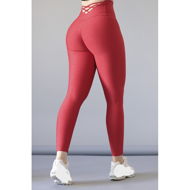 Legging Deportivo Lycra Colombiana Gala Sport Push Up Zuri Rojo Push Up Tresa Wa Roja Ch/m