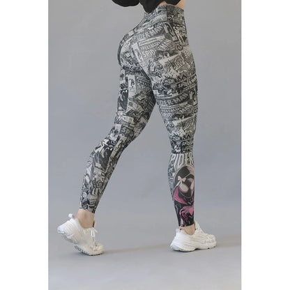 Legging Deportivo Lycra Colombiana Gala Sport Push Up Nadir  Gris Oscuro Push Up 7597 Spiderman Ch/m